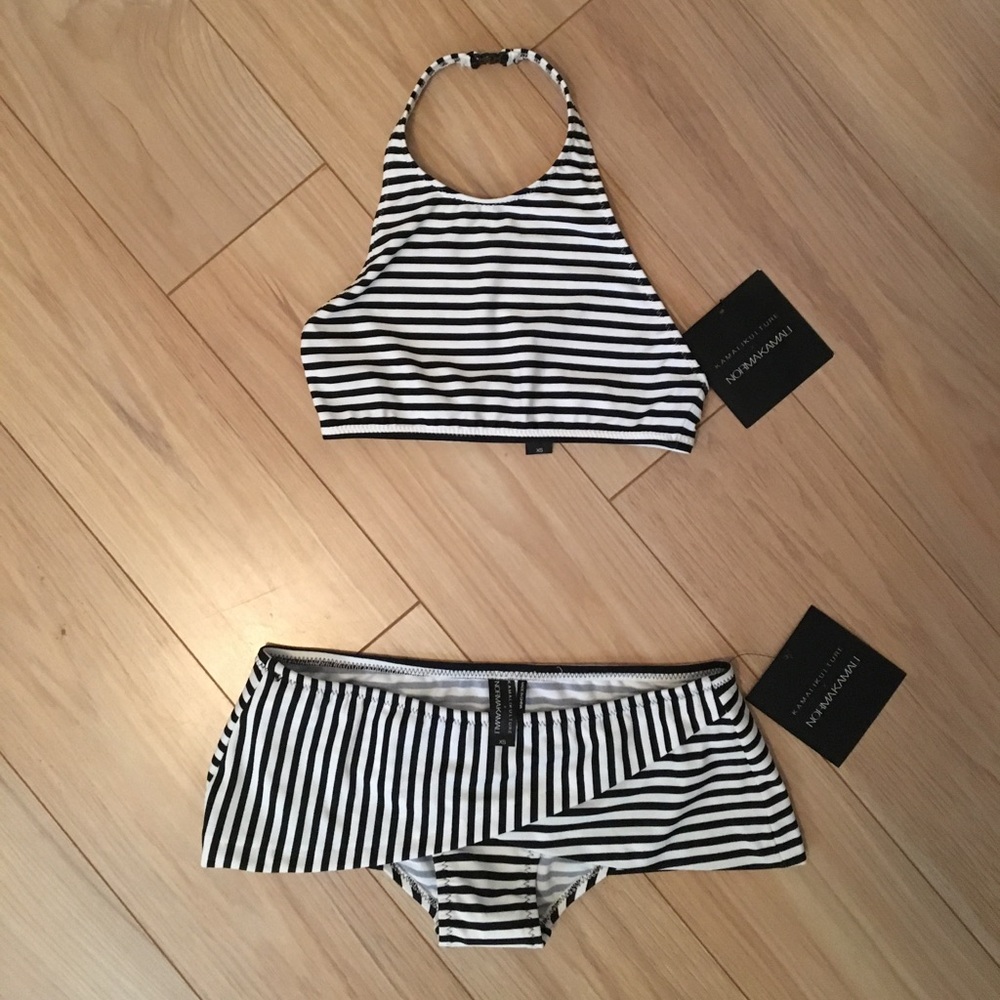 NWT Norma Kamali Halter Bikini Set